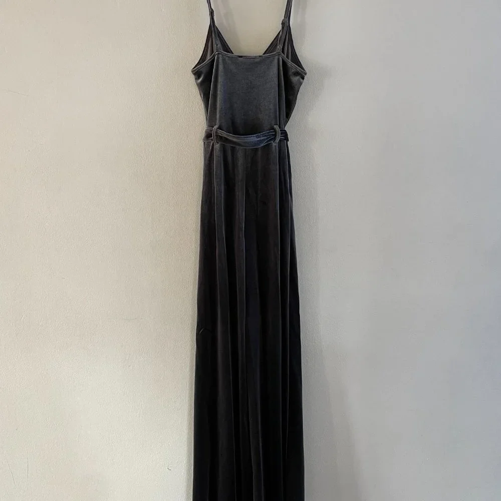 Forever 21 Velvet Grey Jumpsuit - Size Small - Picture 3 of 6